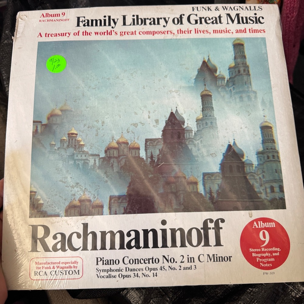 Rachmaninoff Piano Concerto No 2 Vinyl LP Funk & Wagnalls Album 9 RCA Custom NEW